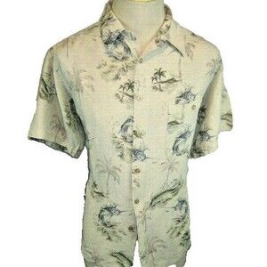 Mens Chereskin Silk Multicolor SS Hawaiian Aloha Island Casual Shirt sz XL